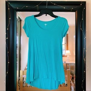 Teal High-Low Shirt
